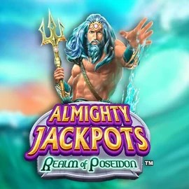 Almighty Jackpots – Realm of Poseidon logo by Novomatic Whamoo Casino