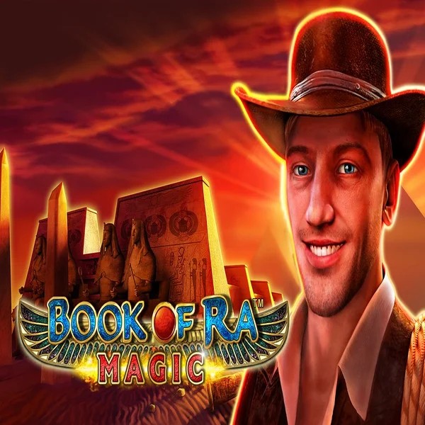 Slots logo of Book of Ra Magic from Greentube at Whamoo Casino