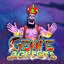 Genie Jackpots slot logo by Blueprint Gaming at Whamoo Casino