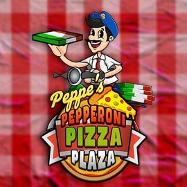 Peppe’s Pepperoni Pizza Plaza slot logo by Pragmatic Play at Whamoo Casino
