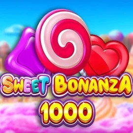 Sweet Bonanza 1000 online game logo by Pragmatic Play on whamoocasino.es